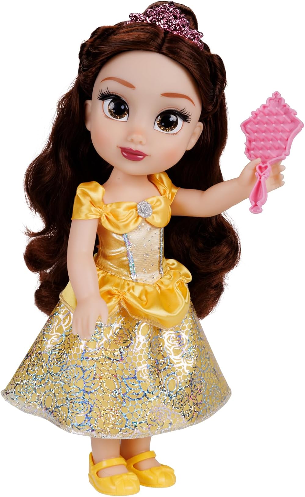 Disney Princess Belle Doll 14 Inch with Removable Dress Shoes Tiara Brush