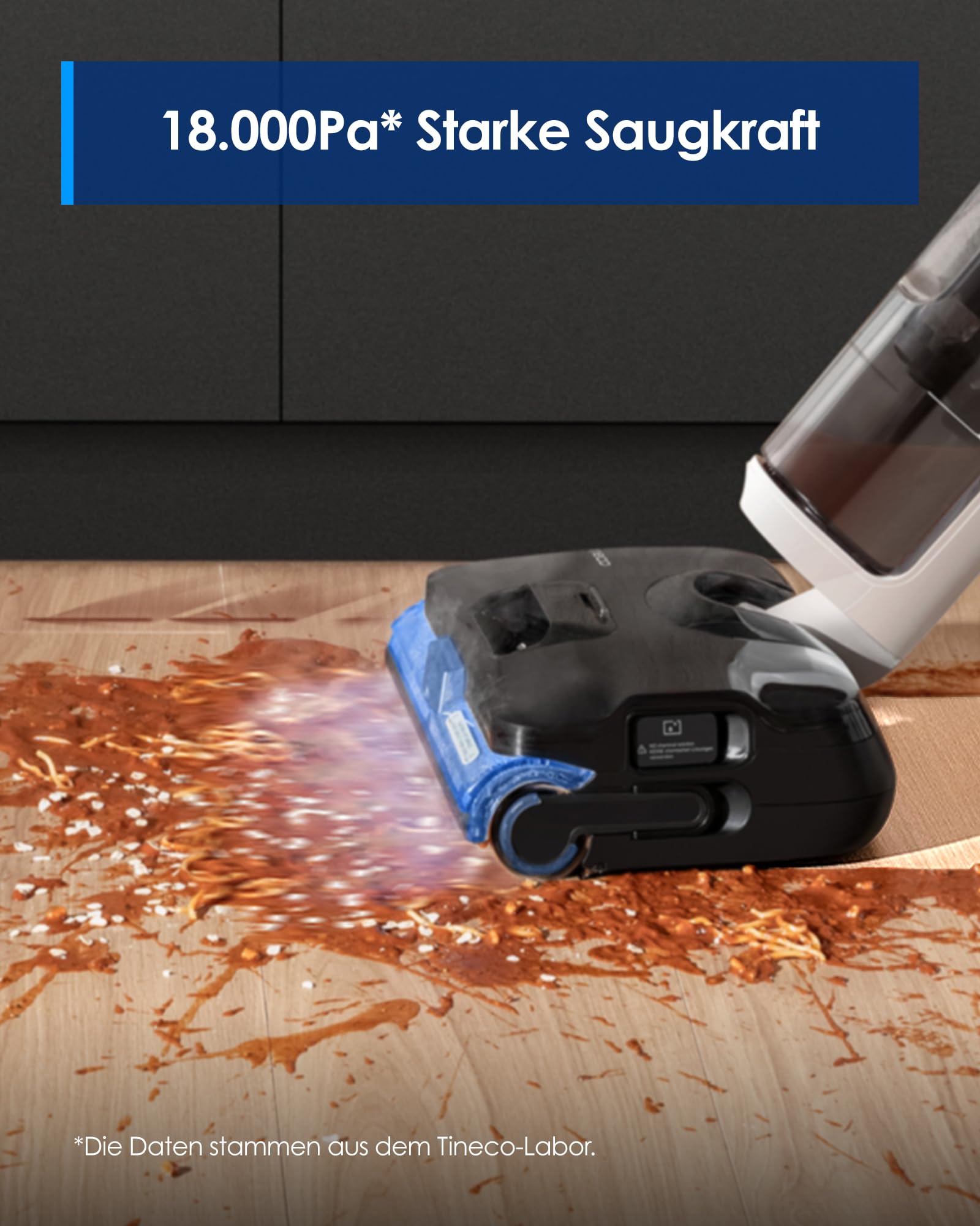 Tineco FLOOR ONE S6 Stretch Steam Nass Trockensauger, 160 °C Tineco BoostSteam, Anti-Verwicklungs-Design, FlashDry Selbstreinigung, Dampfreiniger mit Kabel für eingetrocknete Flecken und Fugen 6