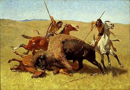 Berkin Arts Frederic Remington Giclee Toile Imprimer Peinture Decoration Reproduction Affiche Print La Chasse Au Bison Xfb Amazon Fr Cuisine Maison