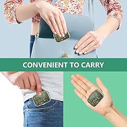 Pill Case Pill Box with Mirror Retro 2 Compartment