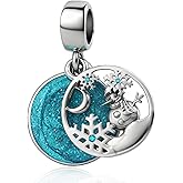 TCHYUN Snowman Snowflake Christmas Eve Charm Enamel Bead Compatible with Pandora Bracelet Women