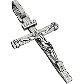 ZENLUNANO Crucifix Cross Necklace - Exquisite Jesus Pendant, Slatted Cross, Fade-Resistant, Skin-friendly, Christian Jewelry for Men and Women