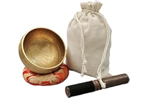 Handmade Tibetan Singing Bowl Set, for Yoga, Meditation, Mindfulness, Healing, and Chakra Balancing