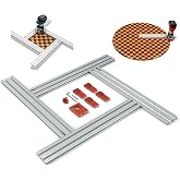 SpeTool Juice Groove Router Jig, 2-In-1 Adjustable Router Jigs and Templates for Cutting Board and Circles with Metric/Imperial Scales, Router Circle Cutting Jig for Woodworking, Aluminum