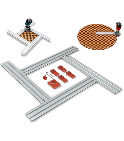 Meticuloso Adjustable Juice Groove Router Jig – Fits Cutting Boards Up To 21.65 Inches, Aluminum Template With G Clamps For Perfect Grooves