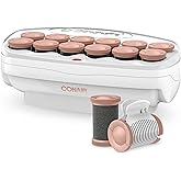 Conair CHV12XNC Big Curls and Waves Jumbo Ceramic Hot Rollers, Hair Rollers for Long and Short Hair Bonus: Super Clips and Me