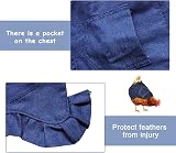 Petyoung 3PCS Chicken Saddles Hen Aprons Blue Denim Poultry Protector view 2