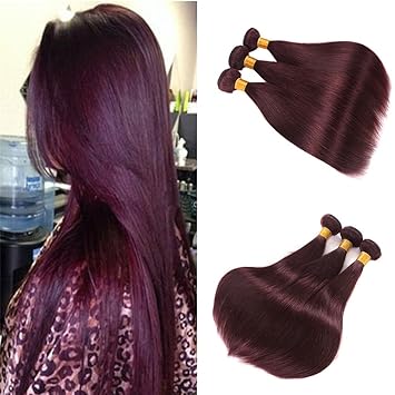Amazon Com Fashijia 3 Pcs Lot Brazilian Human Hair Extensions