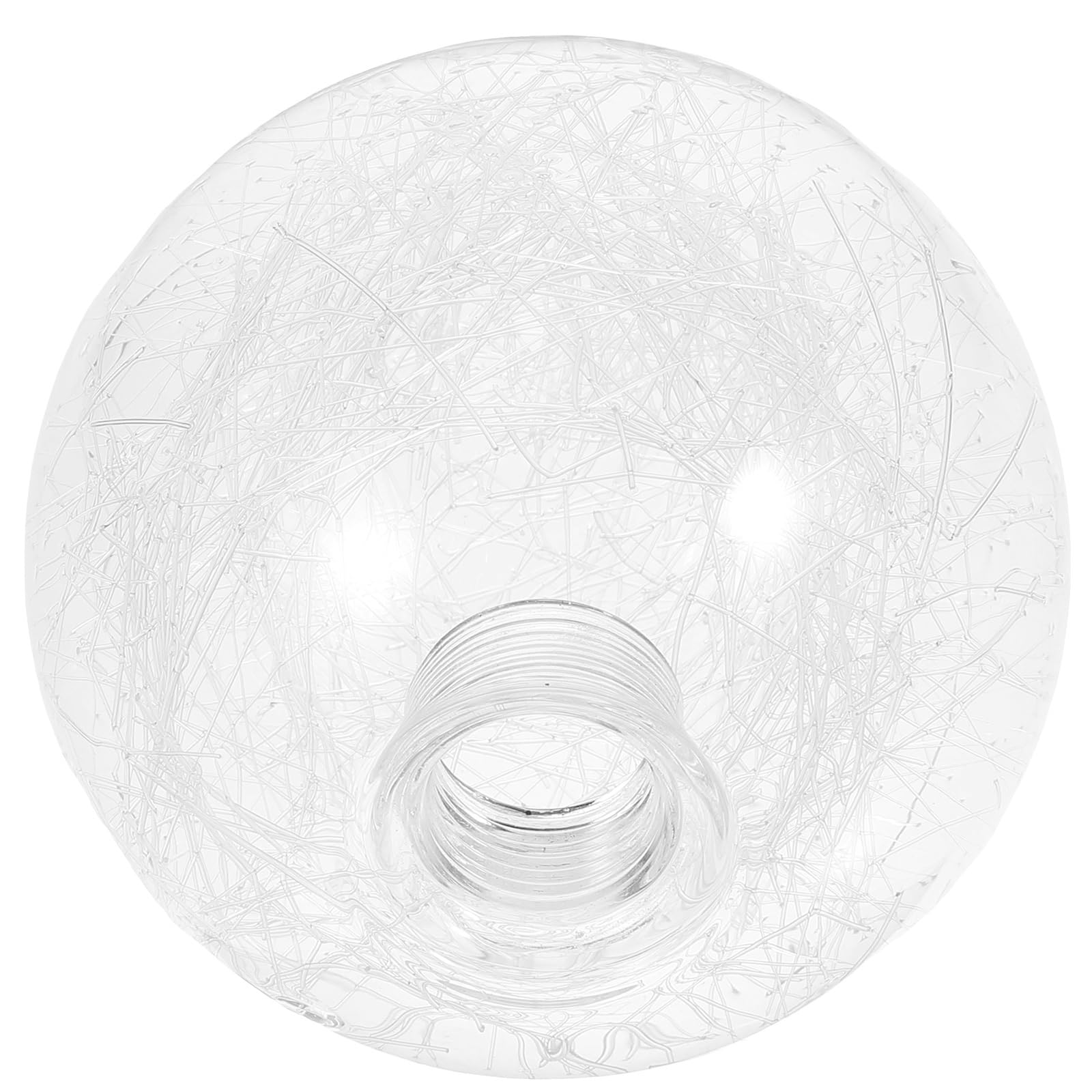 ABOOFAN G9 Glass Lamp Shade Clear Globe Threaded Lampshade Cover for Ceiling Pendant Light 3.94 Inch Diameter Indoor Lighting Accessory