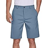 PULI Men's Golf Hybrid Dress Shorts Casual Summer Stretch Flat Front Lightweight Hiking Shorts Quick Dry with Pockets