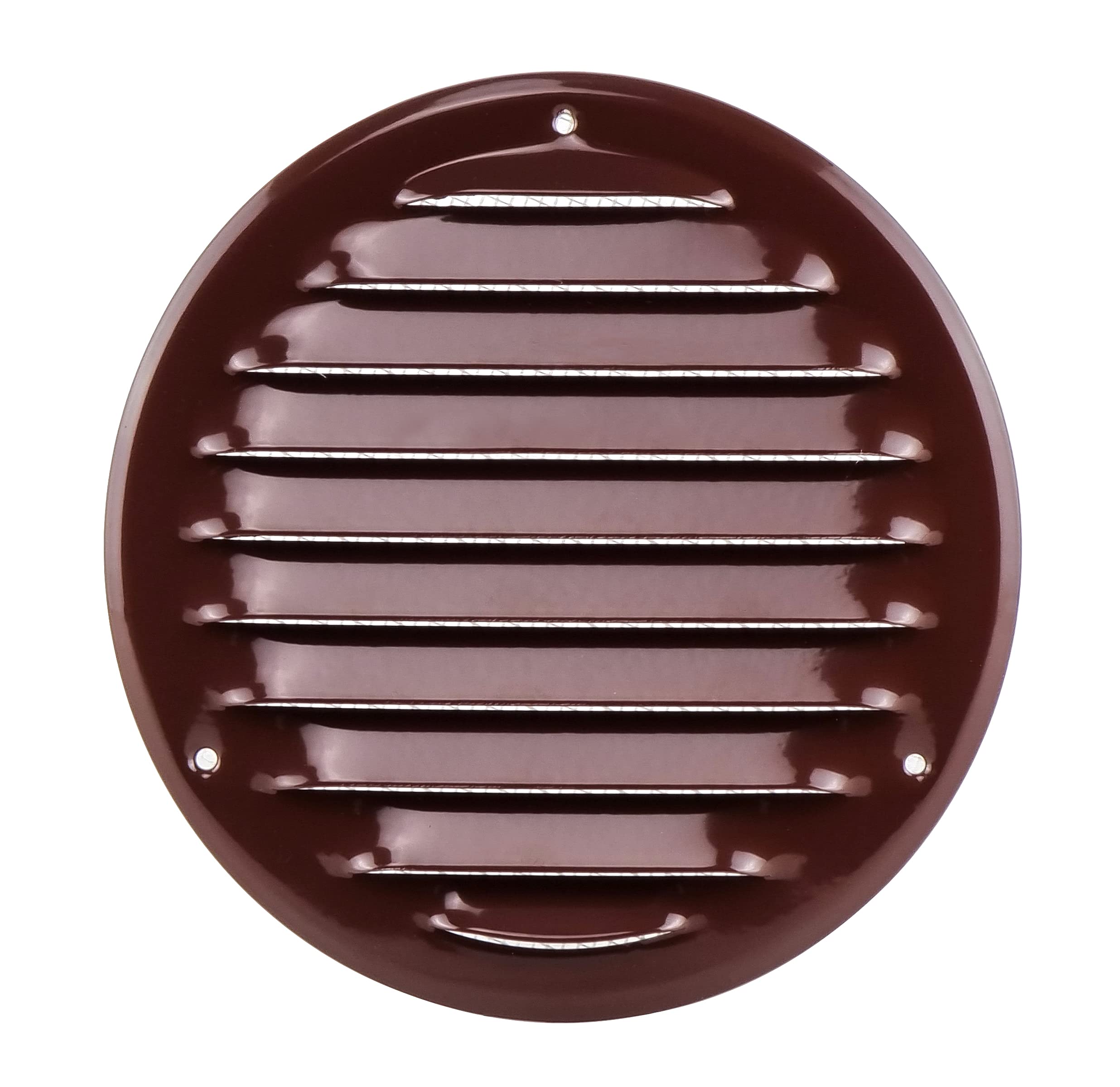 Steinberg14 Brown 125mm Metal Air Vent Cover with Insect Mesh - 5 inch Round Ventilation Grille