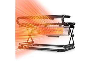 DANLUKE Garage Heater 1500W Electric Outdoor Heater 2s Heat Up Portable Patio Heater for Outdoor Indoor IP65 Waterproof, Infrared heater with iron frame, Tip-over & Overheating Protection 2024 New Model