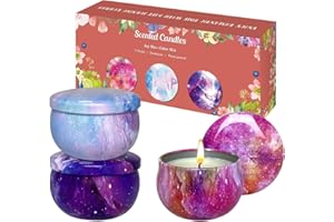 EOTMP 3 Pack Ladies Scented Candles Gift Set, Home Scented Candles, Soy Wax Portable Lidded Jar, 2.5 oz Contains Richly Scented Essential Oils for Stress Relief, Romantic Gift, Holiday Gift, Yoga Candle