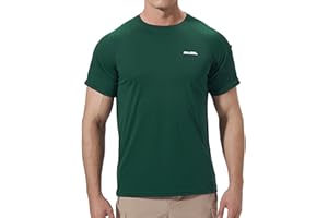 Pausel Men's Rash Guard Swim Shirts Short Sleeve UV Sun Protection Quick Dry UPF 50+ SPF Fishing Beach Water Shirt