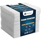 Sure Luxury 7.5x12 Foam Pouches For Plates (50 Pack) - 1/2" Thick, Small Size