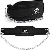 Dip Belt for Weight Lifting: Dip Belt with Heavy Duty Steel Chain for Weighted Dips, Pull Ups, Squats - Weighted Dip Belt for Strength Training Gym Home