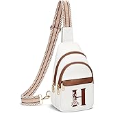 CLOUDWINGS Birthday Gifts for Women Mom Wife Crossbody Bags Sling Bag Fanny Packs with Initial Chest Bag | Initial