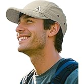 Clakllie Quick Dry Short Brim Hats for Men 5 Panel Running Hat Waterproof Baseball Cap Outdoor Hiking Hat Flat Bill Cadet Cap