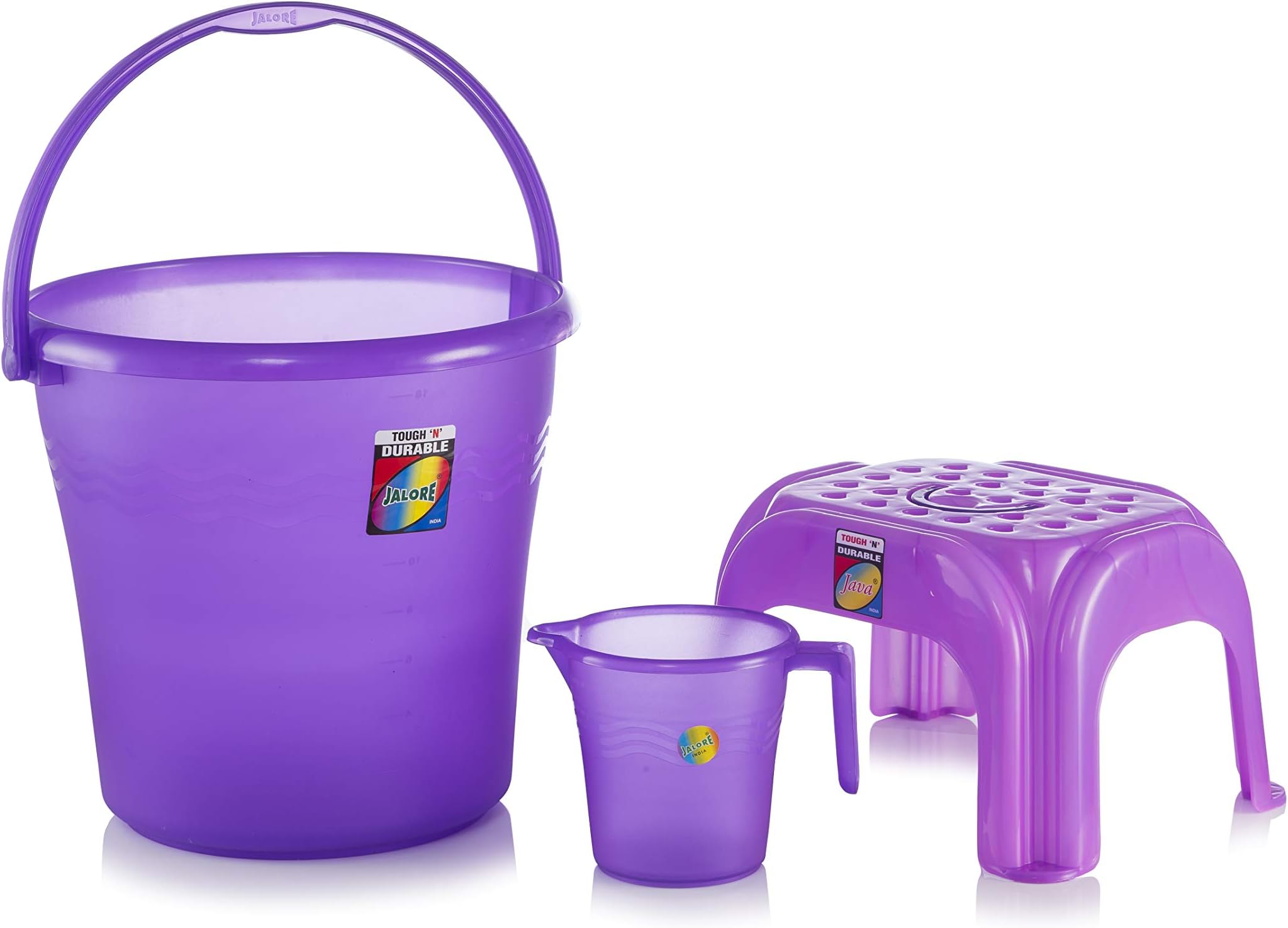 Jalore Frosty Bathroom Set of 3 PCs, 25 litres, Purple