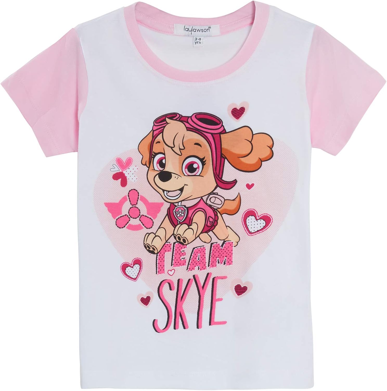 Paw Patrol Girls T-Shirt Kids Skye Short Sleeved Summer Top Tee: Amazon