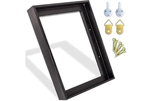 Sunwes Canvas Floater Frames 18x24inch 1.25inch Deep Custom Size Removable Stretched Canvas Wall Art Painting Frame Decor (Black)