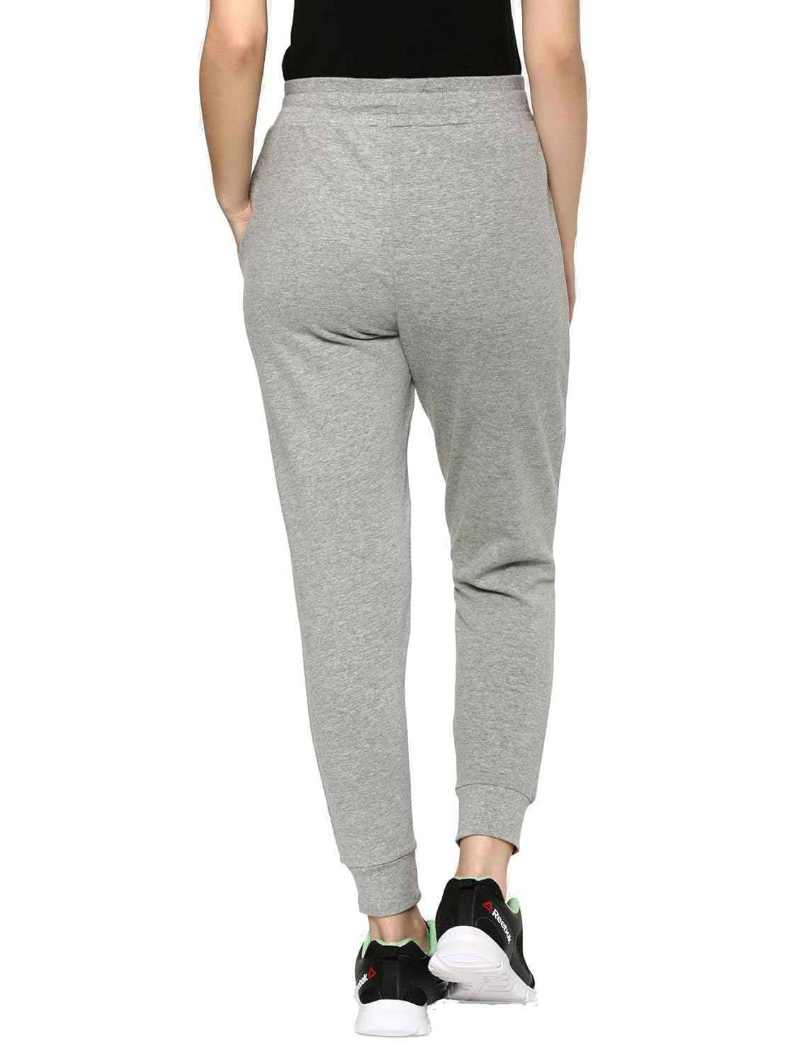 american-elm women grey melange regular fit ripped jogger | track pant