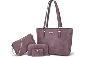 Qiyuer Women Purses Handbags Wallet Sets Shoulder Bags Top Handle Satchel Tote Purse Work Bag Set With Matching Wallet 3pcs