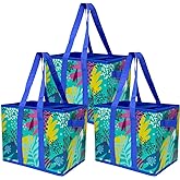 DURASACK Grocery Tote 3-Pack All-Purpose Collapsible Totes with Handles Kitchen Reusable Grocery Bags