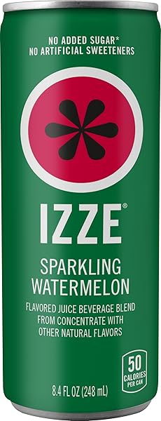 IZZE SPARKLING JUICE BEVERAGE BLEND, WATERMELON, NO SUGAR ADDED, 8.4 FL OZ, 24 CANS