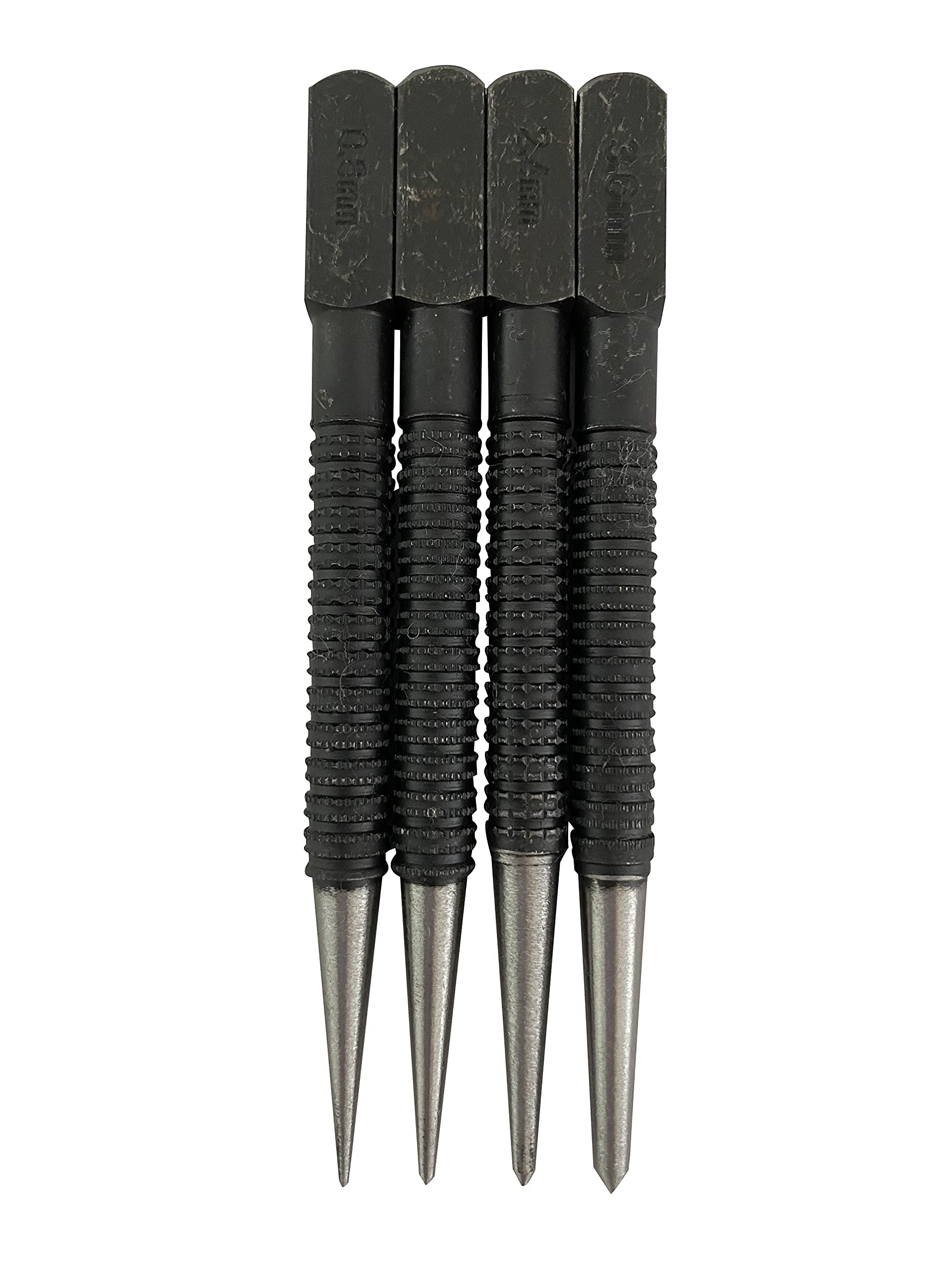 4 Piece Centre Punch Set (0.8mm, 1.6mm, 2.4mm and 3.6mm)