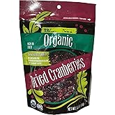 Organic Dried Cranberries, No Sugar Added, High In Fiber (5.5 oz)