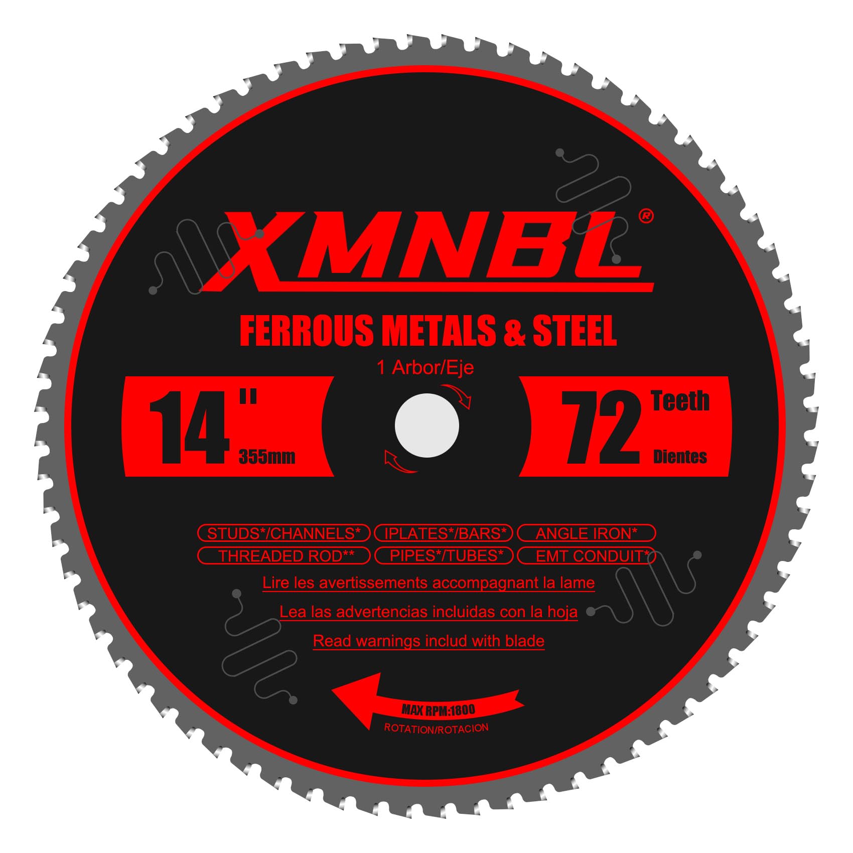 Photo 1 of 14 Inch Metal Cutting Saw Blade,Replacement for Diablo D1472CF 14" Metal Saw Blades,Compatible with Evolution Etc 14 Inch Chop Saw.72T Carbide Saw Blade.Steel Cutting Saw Blade.Longer Life 5X
