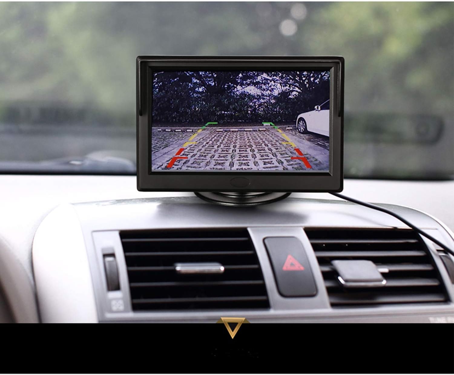 Padarsey 5 Inch TFT LCD Car Color Rear View Monitor Screen for Parking Rear View Backup Camera with 2 Optional Bracket(Suckers Mount and Normal Adhesive Stand) - Image 5