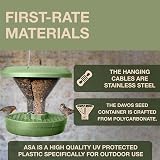 Swissinno Bird Feeders Hanging Station Davos No Mess Seed Tray Dual Chamber view 6
