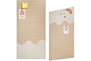 AIBOVI Large Cork Board Alternative Felt Wall Tiles Cork Boards for Walls Suitable for Kindergarten Background Wall/Bulletin Board/Children's Room Decoration (Big Brown)