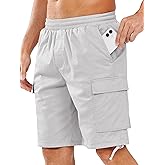 NORTHYARD Mens Twill Casual Cotton Cargo Shorts Drawstring Elastic Waist & 6 Pockets Classic Work Shorts for Men