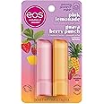 eos Sunset Sips Lip Balms- Pink Lemonade & Guava Berry Punch, All-Day Moisture, Lip Care, 0.14 oz, 2-Pack