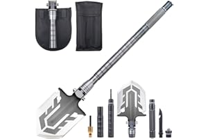 Survival and Tactical Shovel Multi Purpose Folding Camping Shovel Ultimate Survival Tools Multitool for Camping Hiking