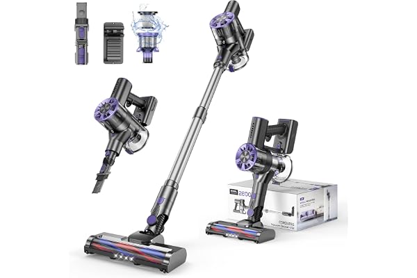 Cordless Vacuum Cleaner for Home, 80,000PRM Powerful 4 in 1 Lightweight Stick Vacuum with 2 Adjustable Suctions, Max 40 Mins