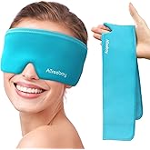 Cooling Eye Mask, Cold Eye Mask for Puffiness, Reusable Ice Eye Masks for Dark Circles And Puffy Eyes, Relieve Your Migraines and Headaches with Gel Eye Masks Therapy, Long-Lasting Comfort, Light Blue
