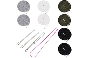 Sucrain 8 Pcs Drawstring Cord,53inch Replacement Drawstring with Easy Threader Tool for Hoodies Sweatpants Shorts Pants Jacke
