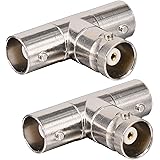 onelinkmore 3 Way BNC Female Splitter Adapter for Antenna CCTV DVR Cameras