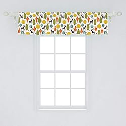 Ambesonne Woodland Window Valance, Scandinavian