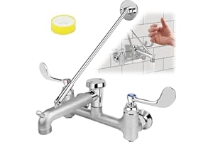 ZKDAUSDO Commercial Mop Sink Faucet Slop Sink with Wrist Blade Handle