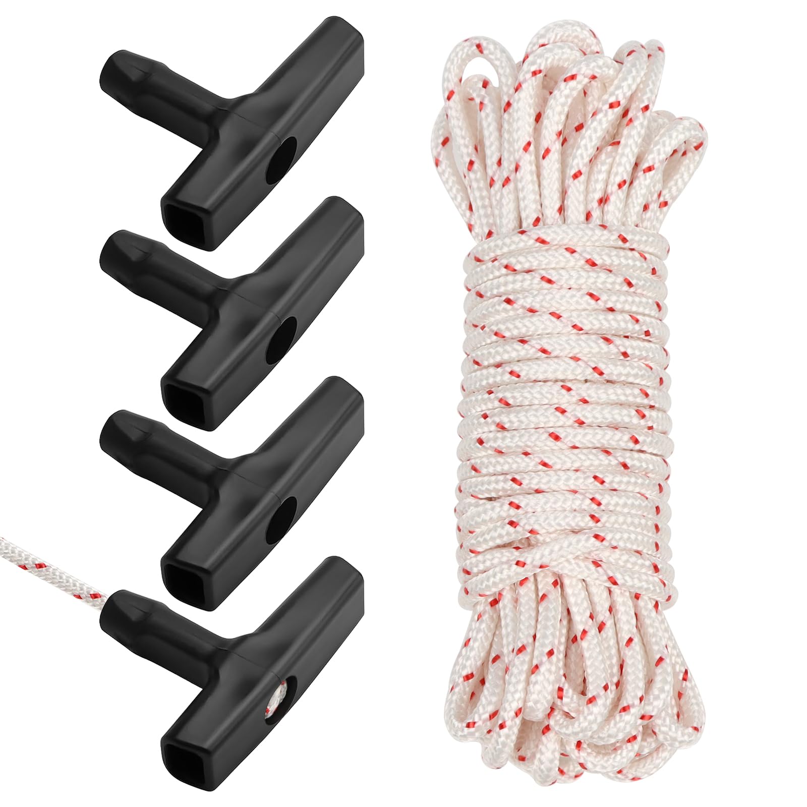 DARENYI Pull Starter Cord Rope 10 Meters 4mm Lawn Mower Pull Cords Replacement Lawnmower Pull Cord Recoil Pull Cord Starter Rope for Lawnmower Chainsaw Generator