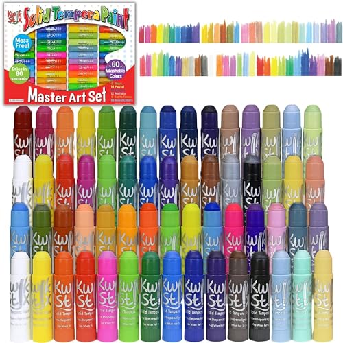 Kwik Stix Solid Tempera Paint Sticks, 60 Colors, Washable Paint Sticks ...