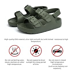 ChayChax Toddler Boys Girls Double Buckle Sandals