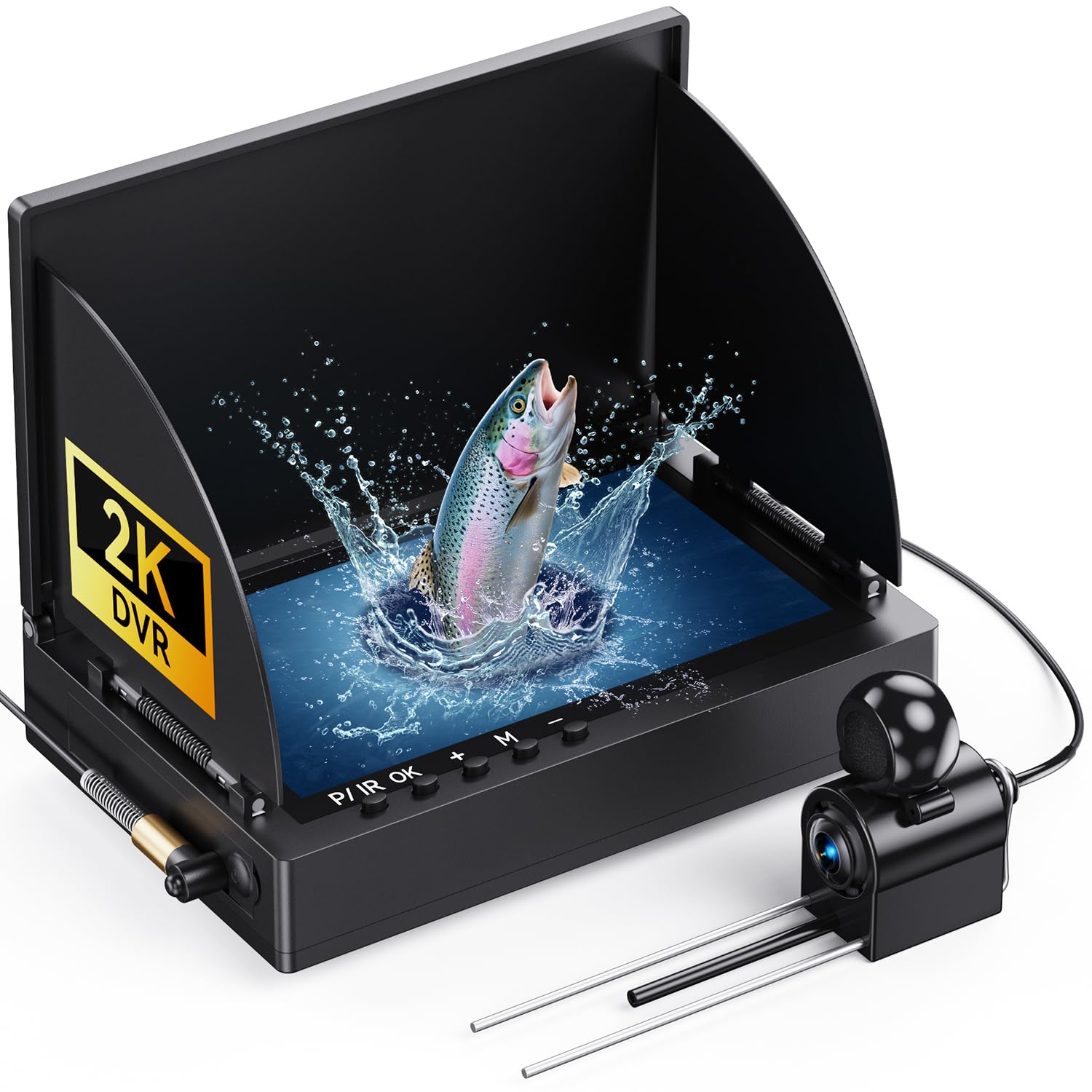 Photo 1 of 2K DVR Underwater Fishing Camera with Recording 6" OLED Sun-Readable Display | 10000mAh Battery, 220° Wide Angle, IR Night Vision | Professional Portable Kit for Ice & Boat Fishing