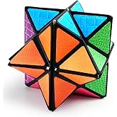 Magic Cube 2 in 1 Set Puzzle Brain Teasers Toy Geometric Brain Teaser Puzzles Geometry 3D Logic IQ Games Puzzle Cubes for Kids and Adults (Star)