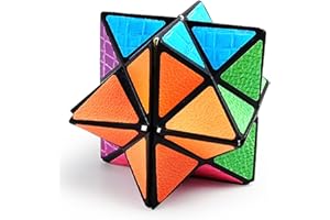 ALALATOIS Magic Cube 2 in 1 Set Puzzle Brain Teasers Toy Geometric Brain Teaser Puzzles Geometry 3D Logic IQ Games Puzzle Cubes for Kids and Adults (Star)